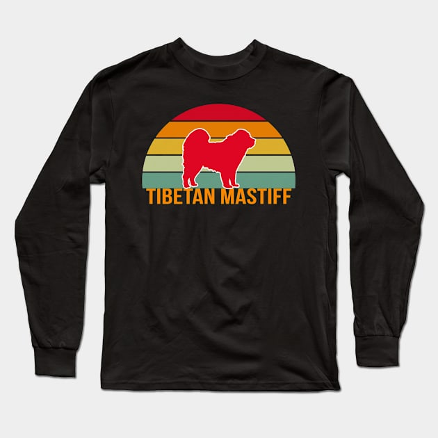 Tibetan Mastiff Vintage Silhouette Long Sleeve T-Shirt by seifou252017